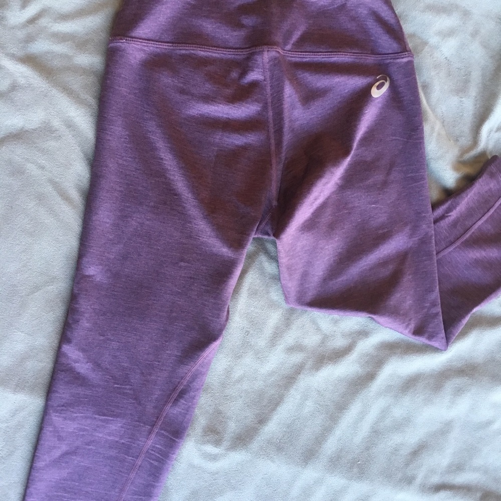 Purple ASICS cropped leggings
